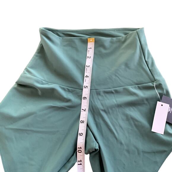 Onzie NEW High Rise Color Block Track Legging Cacti Combo White Green XS - Picture 11 of 12